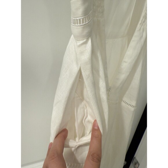 NWOT Reformation Everett Linen Dress in White - Picture 16 of 16